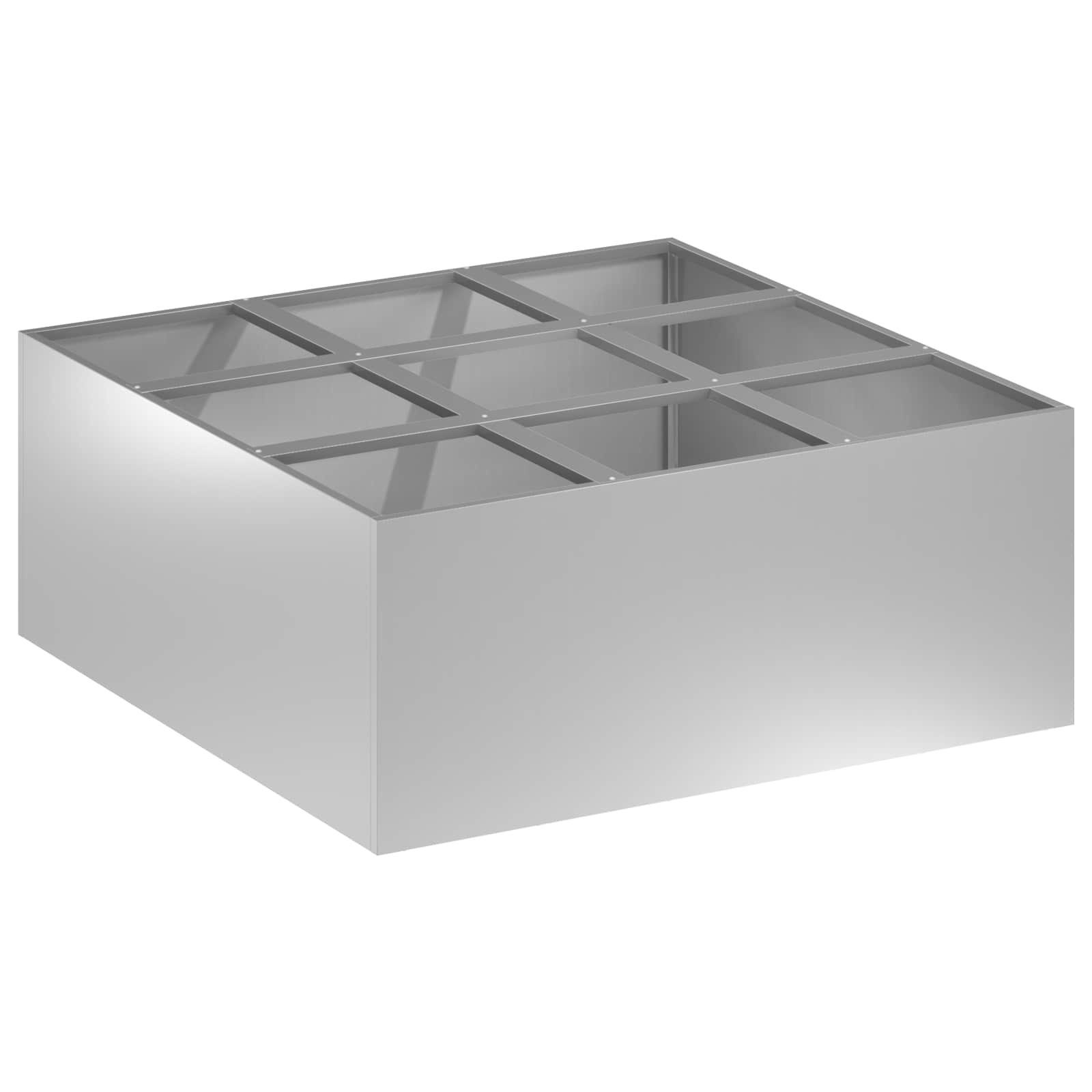 Plantenbak zilver 100 x 100 x 40 cm Gegalvaniseerd staal image 2