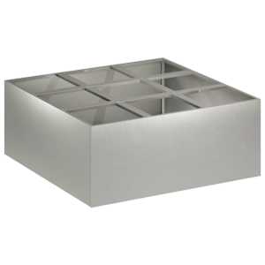 vidaXL Aia istutuspot H&otilde;bedane 100 x 100 x 50 cm Roostevaba teras