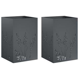 vidaXL Aia istutuspot 2 tk Antratsiit 50 x 50 x 75 cm