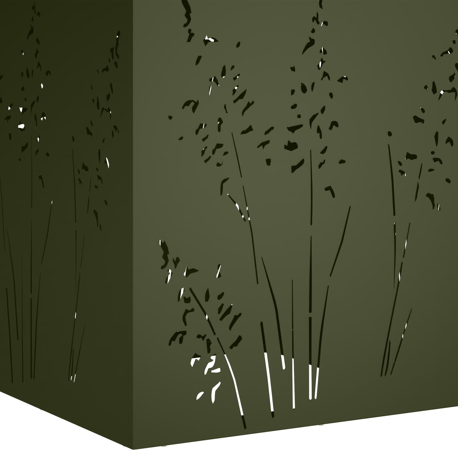 Plantenbak Olijfgroen 50 x 50 x 75 cm Koudgewalst staal image 7