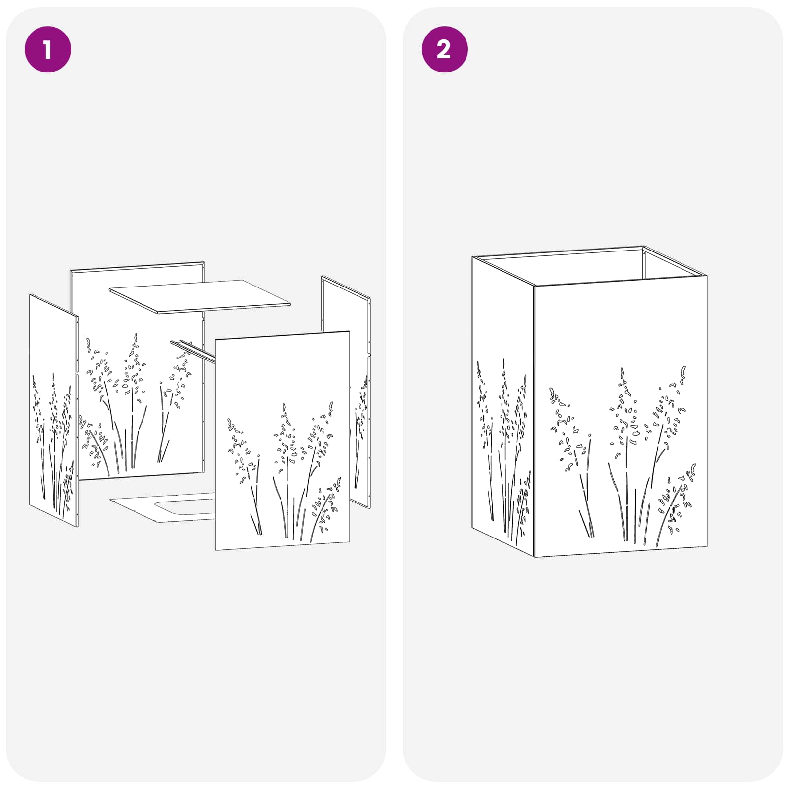 Plantenbak Roestkleurig 50 x 50 x 75 cm weervast staal image 10