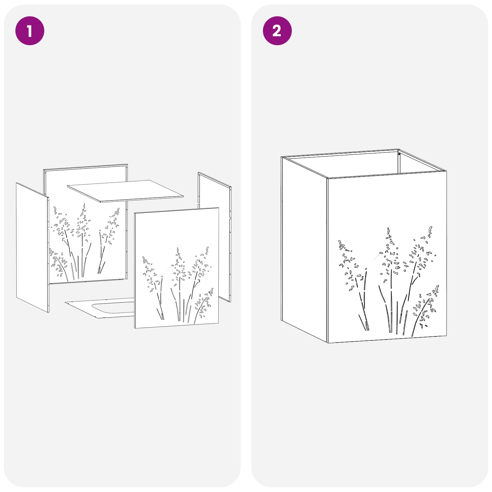 Plantenbak Wit 50 x 30 x 75 cm Koudgewalst staal image 9