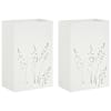 vidaXL Aia istutuspot 2 tk Valge 50 x 30 x 75 cm K&uuml;lmvalmistatud teras
