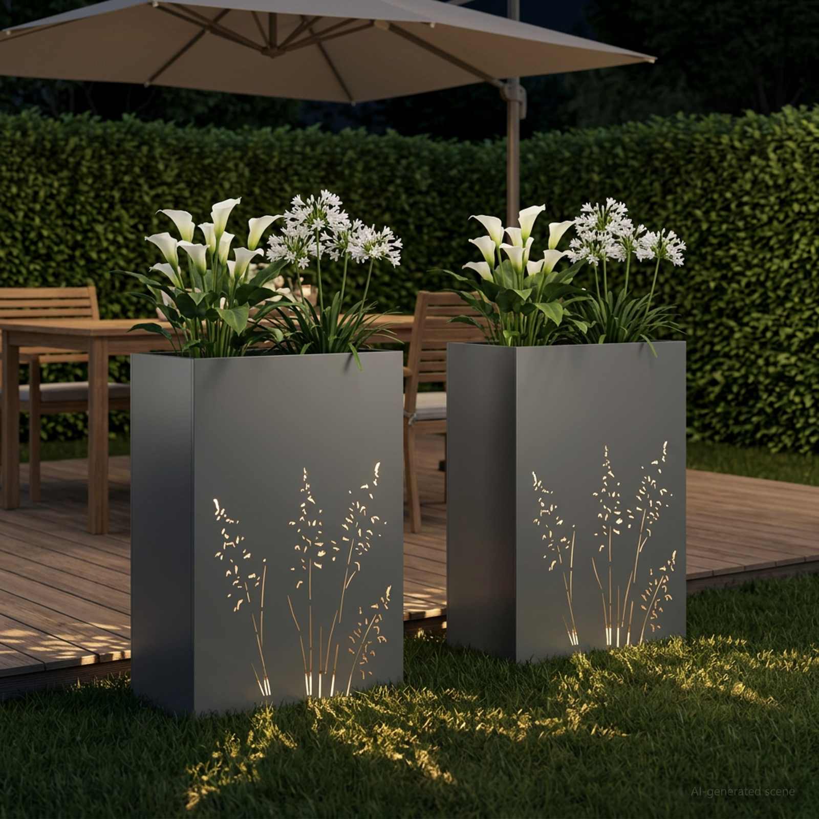 Plantenbak 2 st Antraciet 50 x 30 x 75 cm Koudgewalst staal image 3