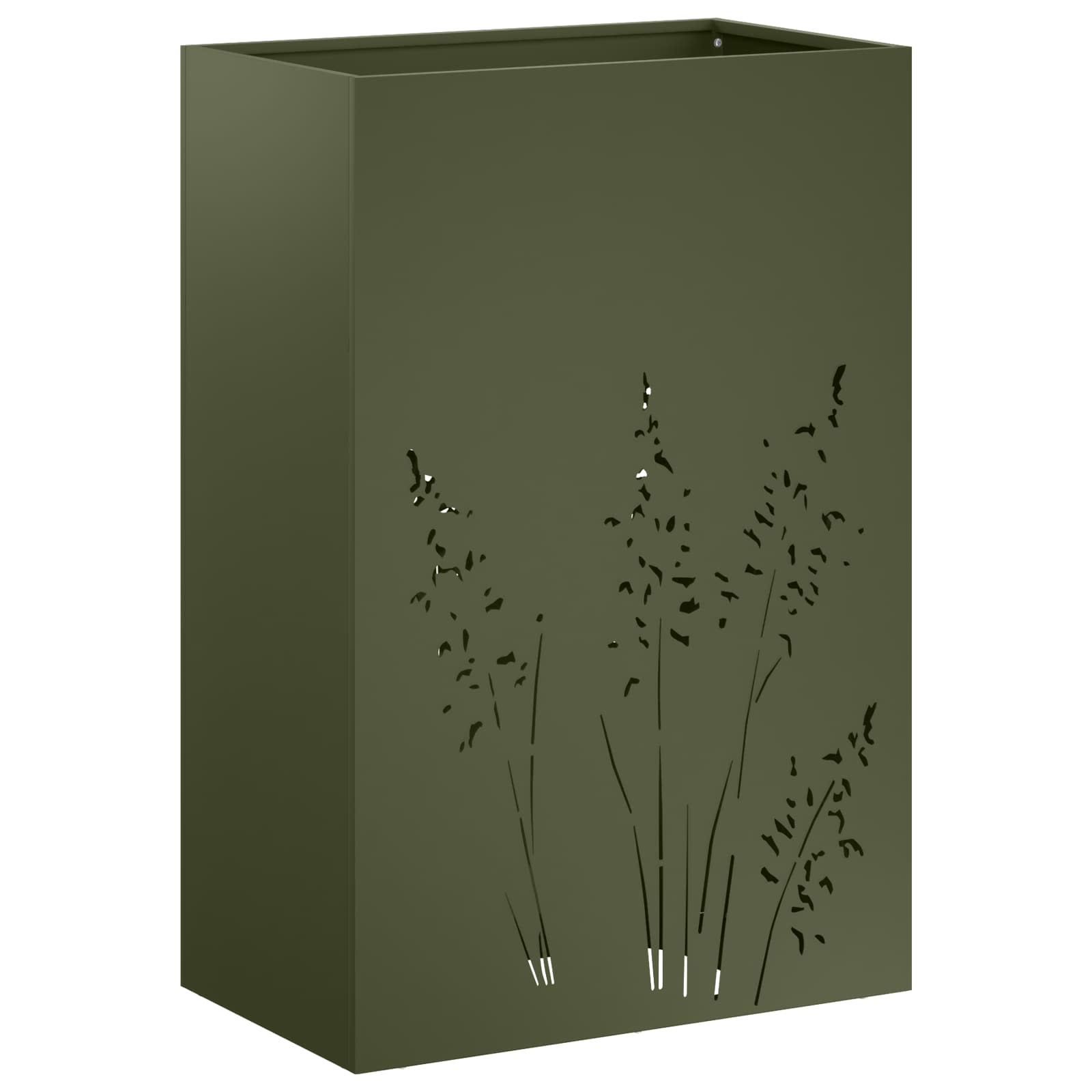 Plantenbak 2 st Olijfgroen 50 x 30 x 75 cm Koudgewalst staal image 4