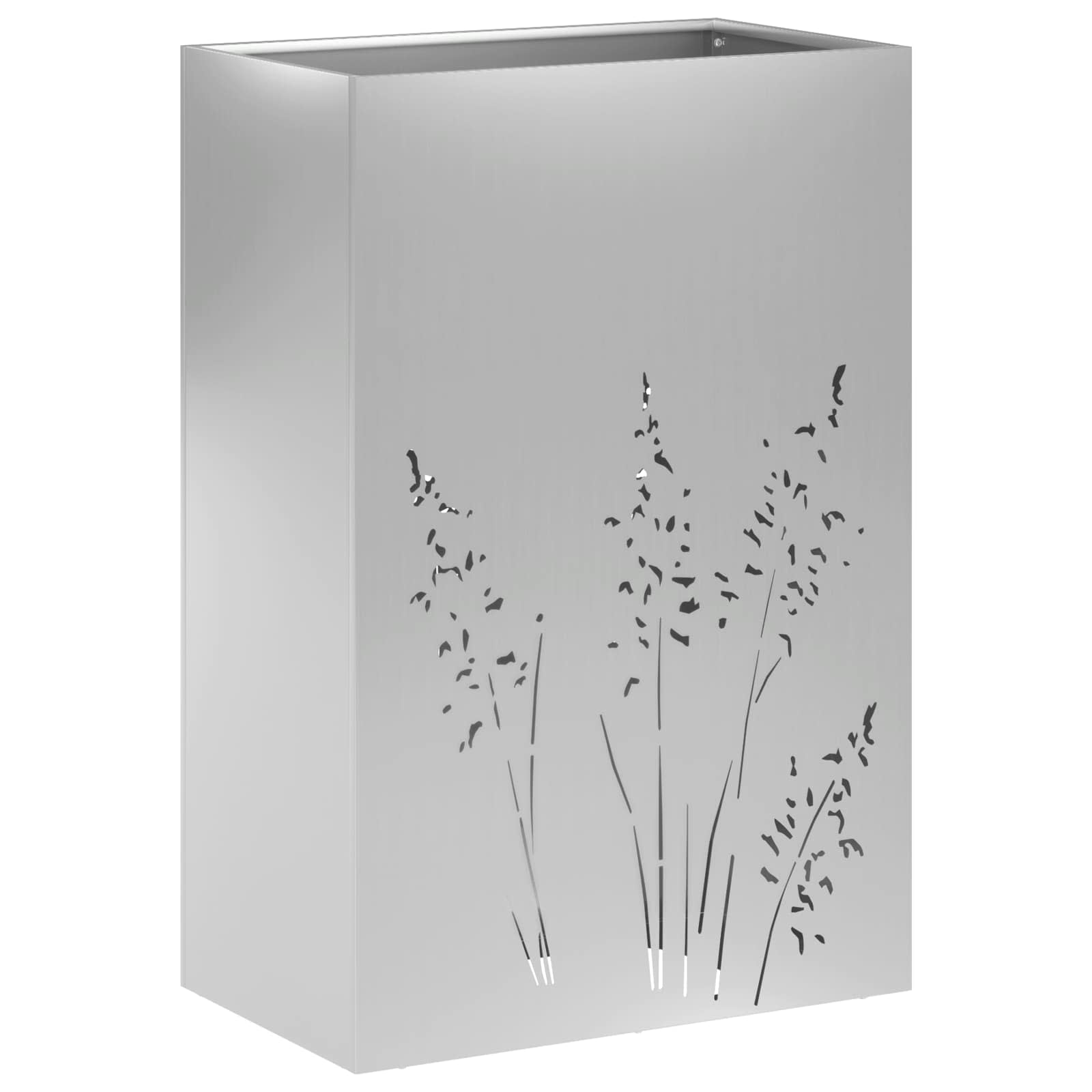 Plantenbak zilver 50 x 30 x 75 cm Gegalvaniseerd staal image 2