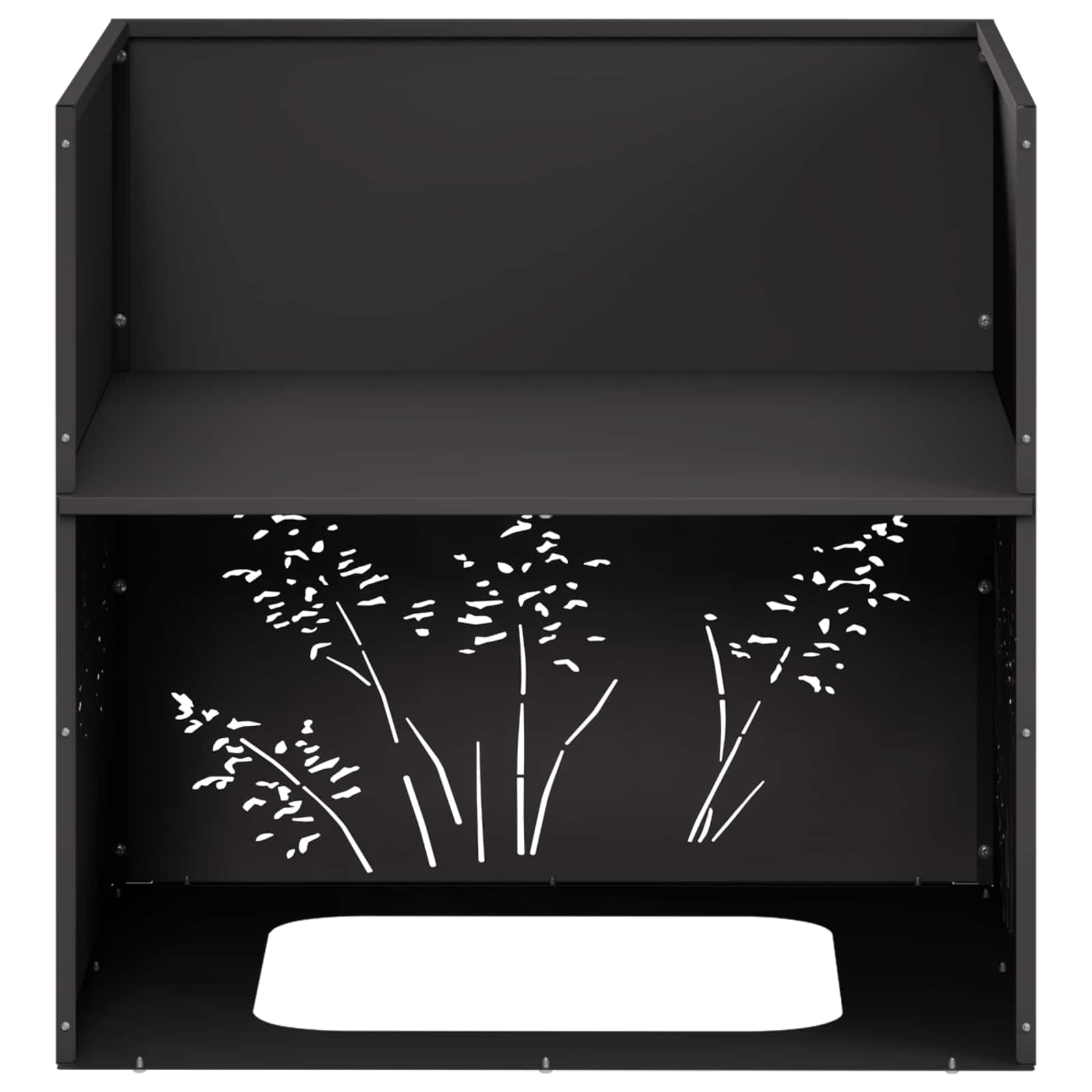 Plantenbak 2 st Zwart 50 x 50 x 49 cm Koudgewalst staal image 9