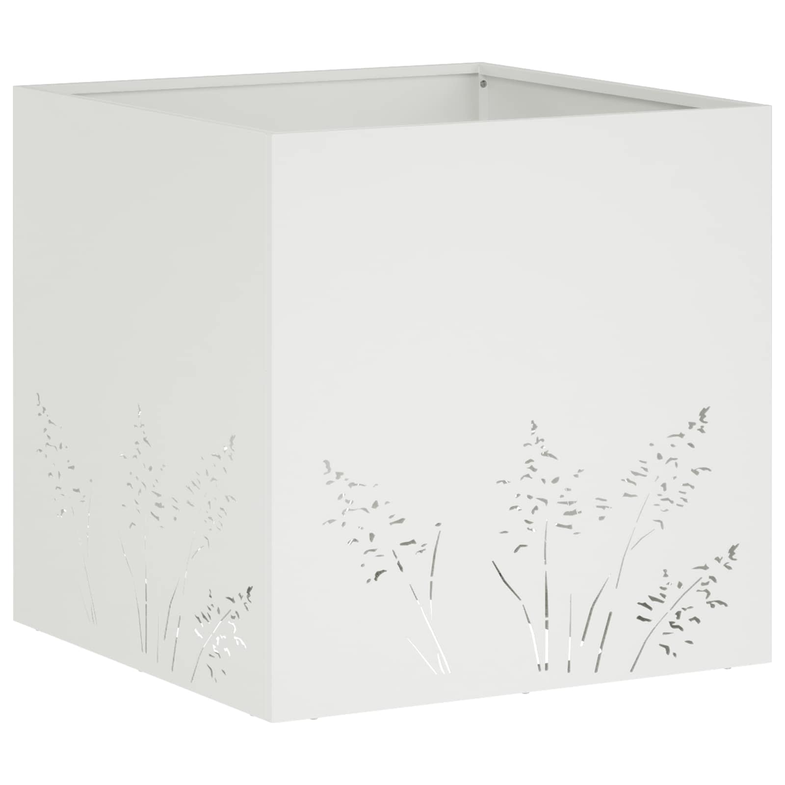 Plantenbak Wit 50 x 50 x 49 cm Koudgewalst staal image 2
