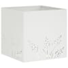vidaXL Aia istutuspot Valge 50 x 50 x 49 cm K&uuml;lmvalmistatud teras