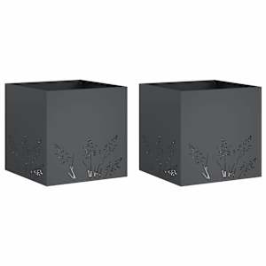 vidaXL Aia istutuspot 2 tk Antratsiit 50 x 50 x 49 cm
