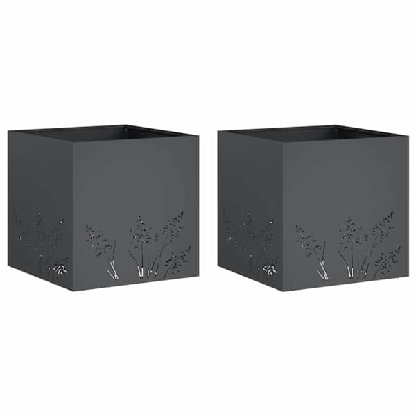 vidaXL Aia istutuspot 2 tk Antratsiit 50 x 50 x 49 cm