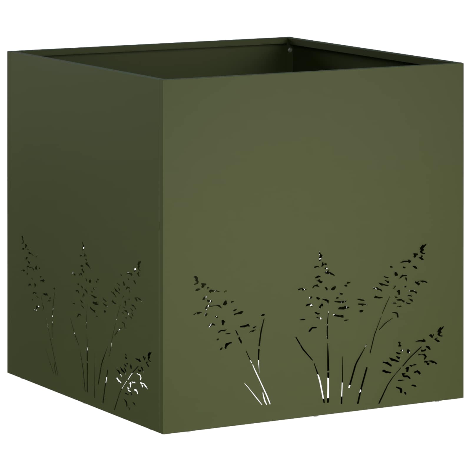 Plantenbak Olijfgroen 50 x 50 x 49 cm Koudgewalst staal image 2