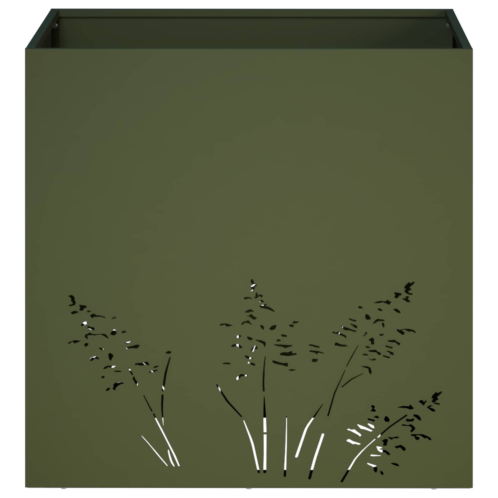 Plantenbak Olijfgroen 50 x 50 x 49 cm Koudgewalst staal image 4