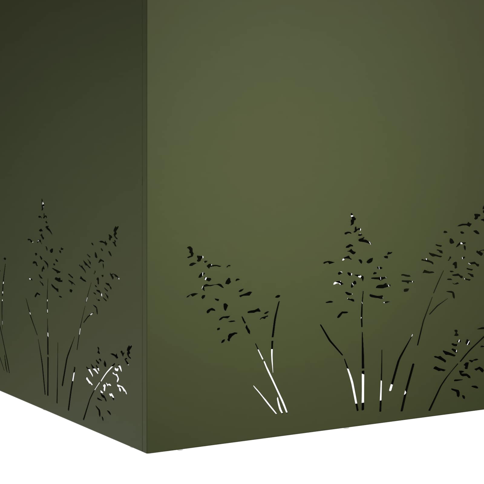 Plantenbak 2 st Olijfgroen 50 x 50 x 49 cm Koudgewalst staal image 8