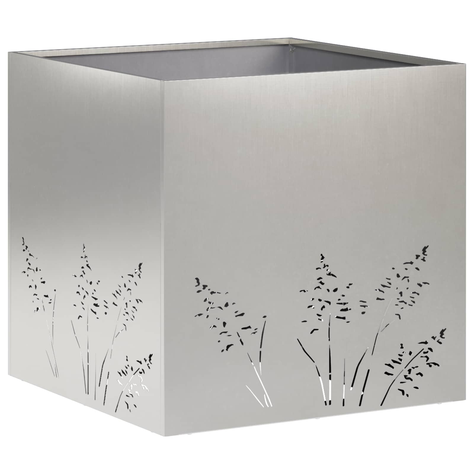 Plantenbak 2 st zilver 50 x 50 x 49 cm Roestvrij staal image 4