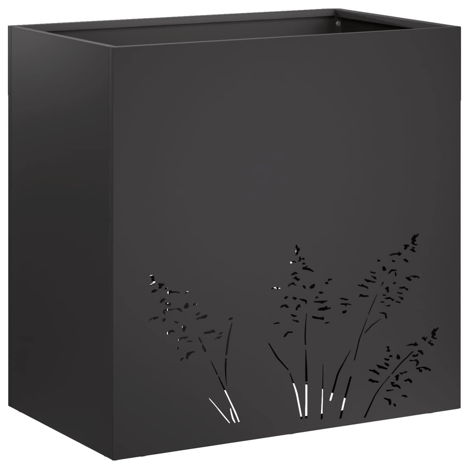 Plantenbak Zwart 50 x 30 x 49 cm Koudgewalst staal image 2
