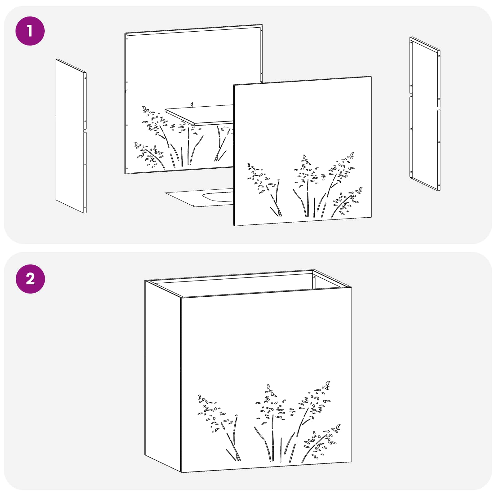 Plantenbak 2 st Antraciet 50 x 30 x 49 cm Koudgewalst staal image 10