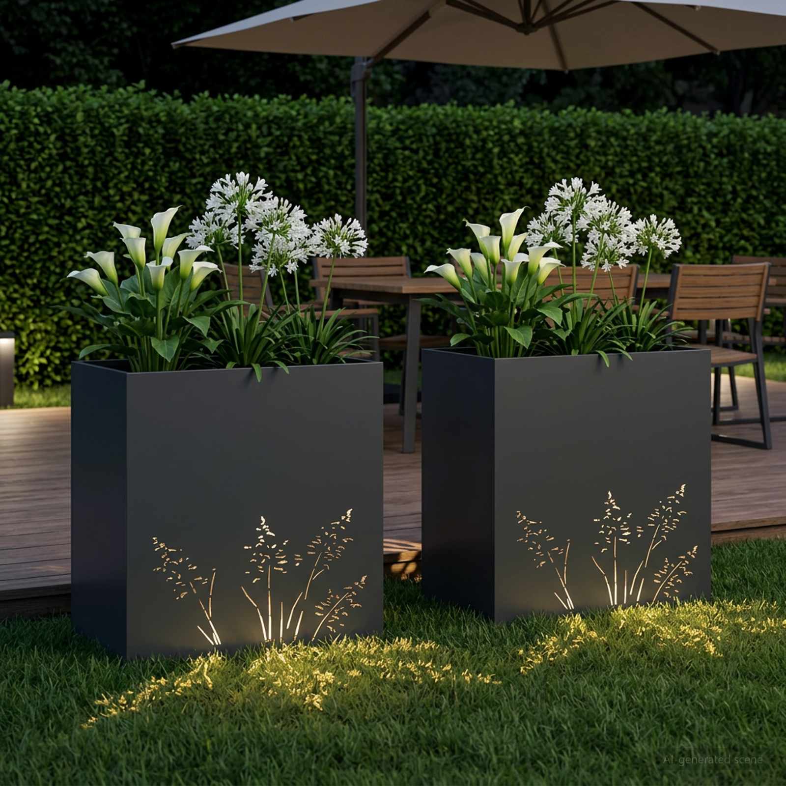 Plantenbak 2 st Antraciet 50 x 30 x 49 cm Koudgewalst staal image 3
