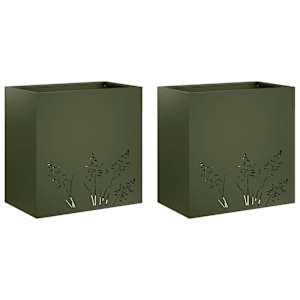 vidaXL Aia istutuspot 2 tk Oliiviroheline 50 x 30 x 49 cm