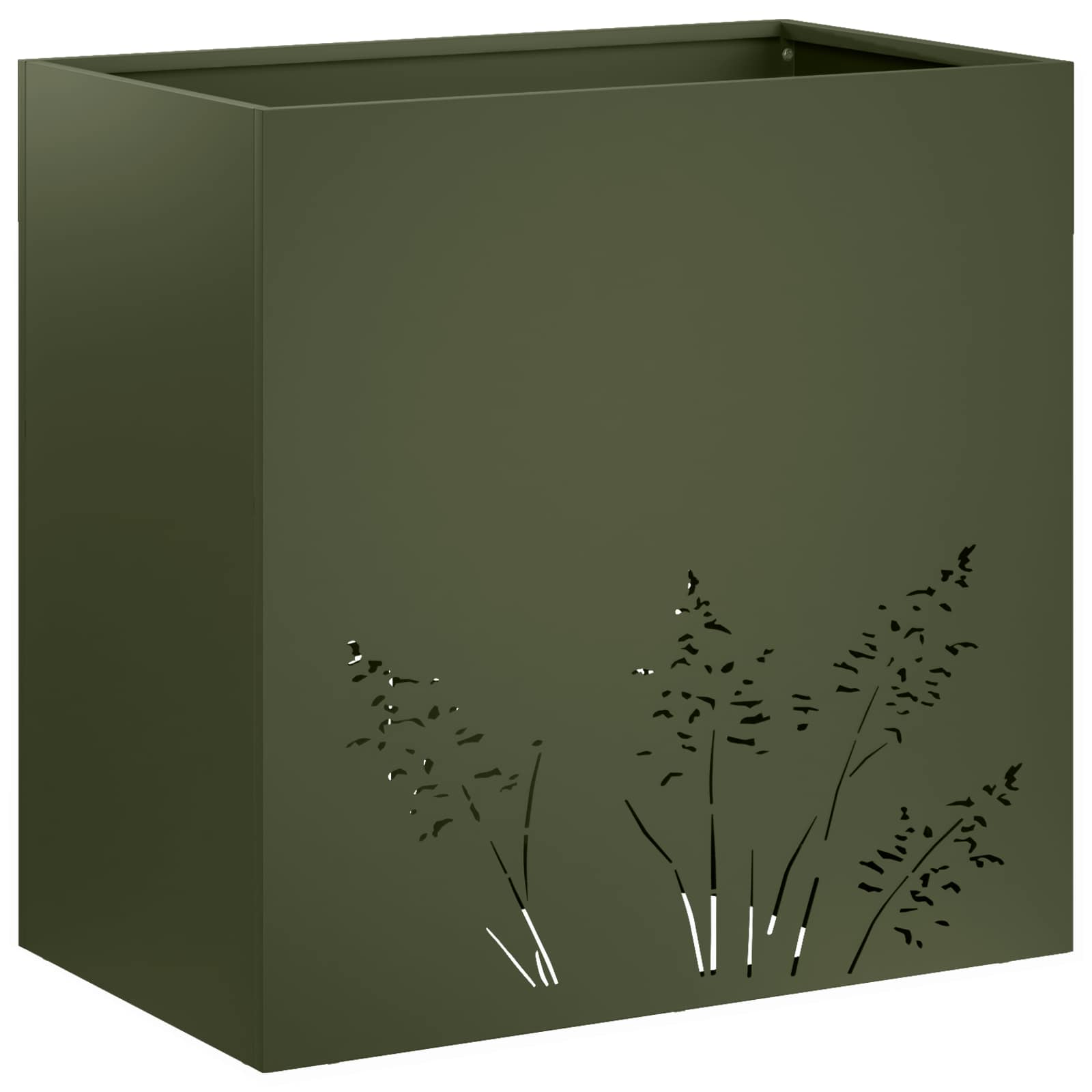 Plantenbak 2 st Olijfgroen 50 x 30 x 49 cm Koudgewalst staal image 4