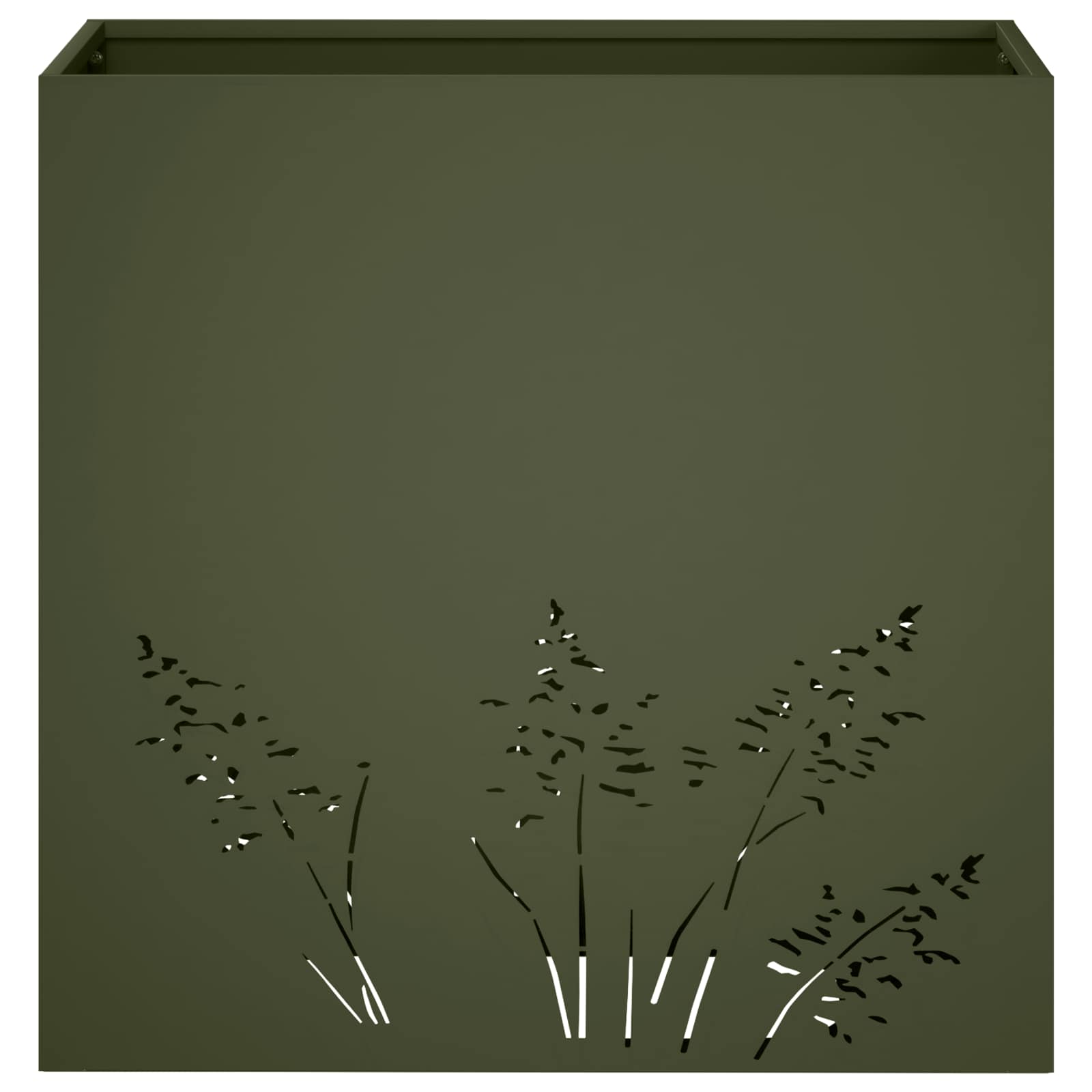 Plantenbak 2 st Olijfgroen 50 x 30 x 49 cm Koudgewalst staal image 5