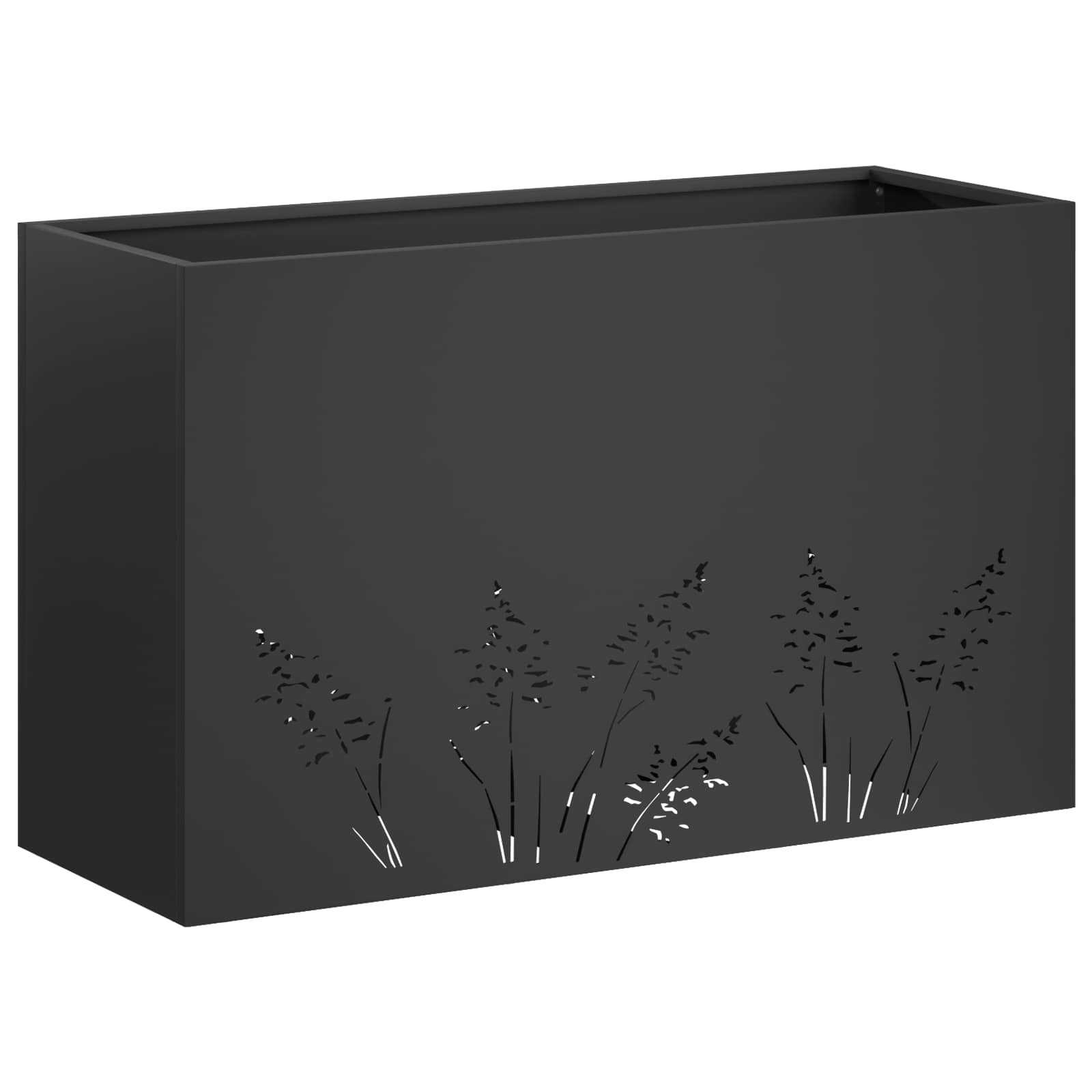 Plantenbak Zwart 80 x 20 x 49 cm Koudgewalst staal image 2