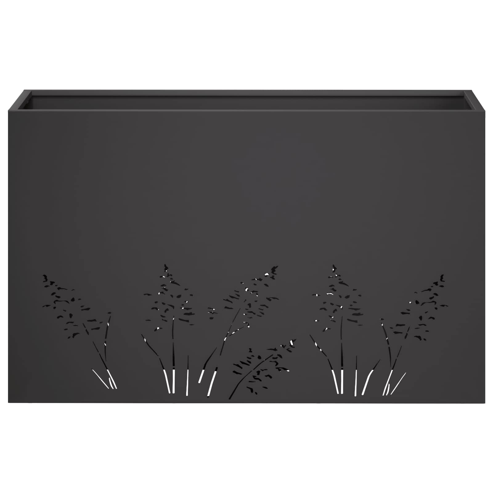 Plantenbak Zwart 80 x 20 x 49 cm Koudgewalst staal image 4