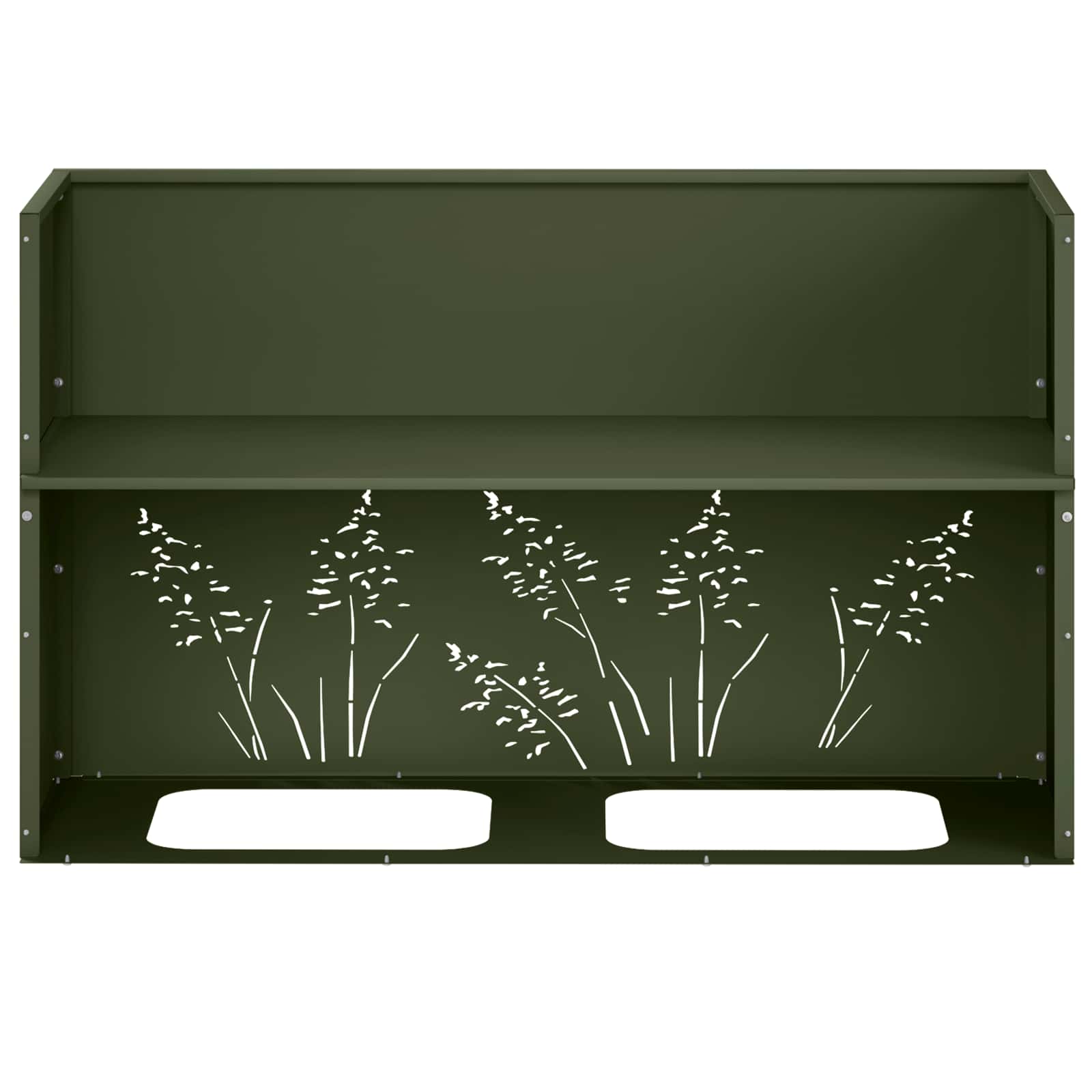 Plantenbak 2 st Olijfgroen 80 x 20 x 49 cm Koudgewalst staal image 9