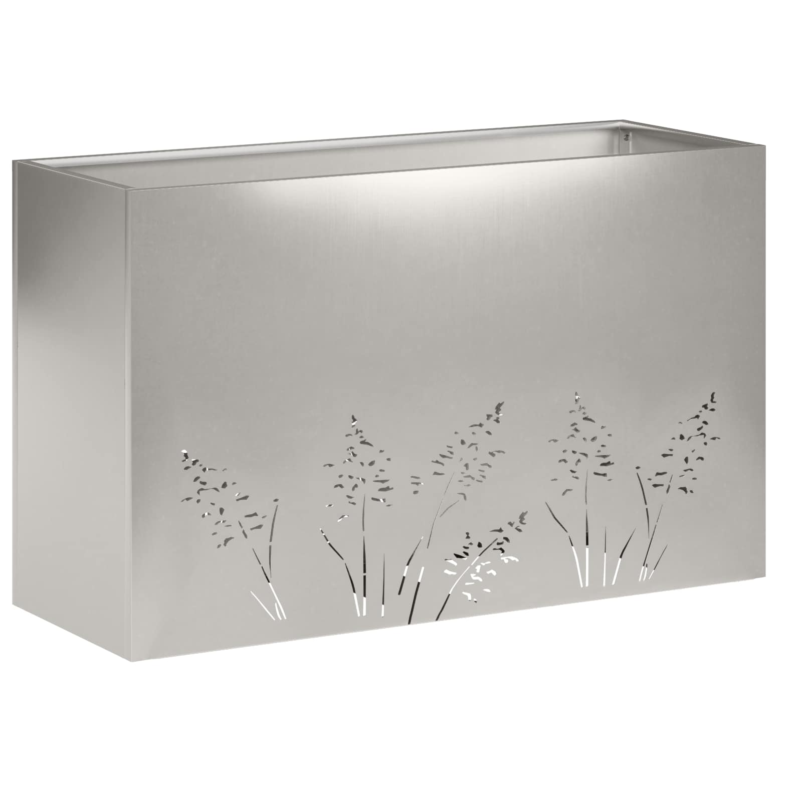 Plantenbak zilver 80 x 20 x 49 cm Roestvrij staal image 2