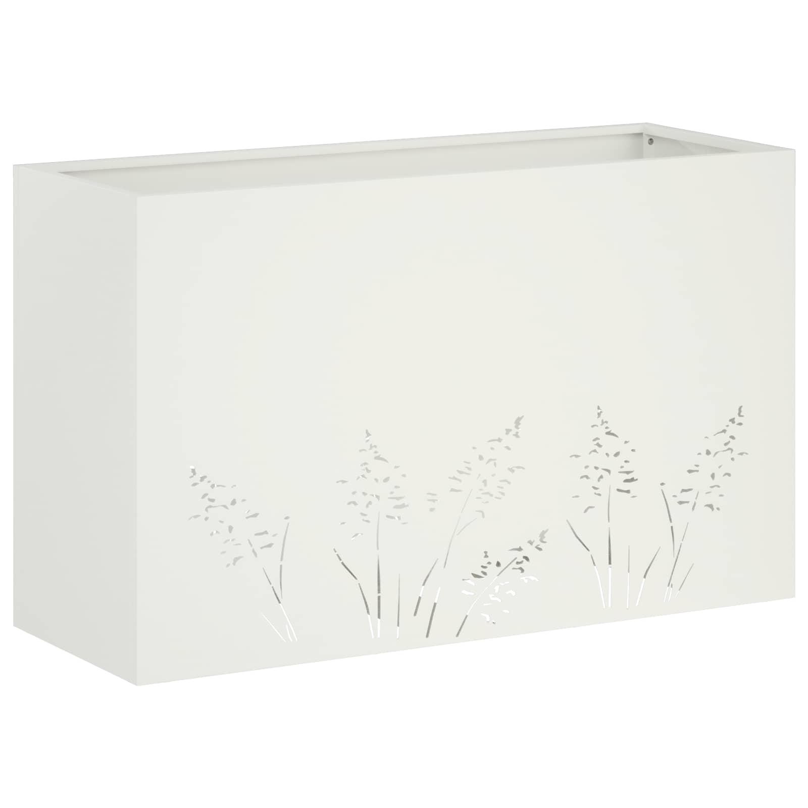 Plantenbak Wit 80 x 30 x 49 cm Koudgewalst staal image 2