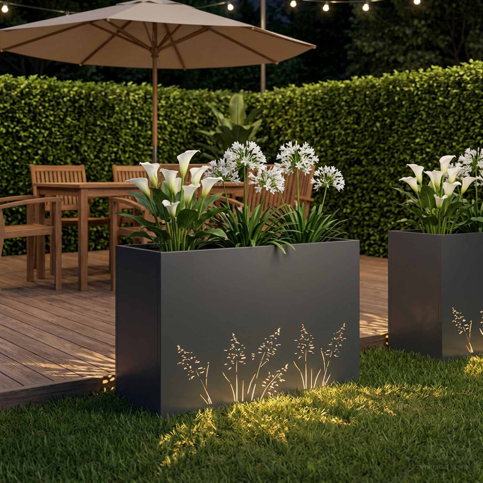 Plantenbak Antraciet 80 x 30 x 49 cm Koudgewalst staal image 3