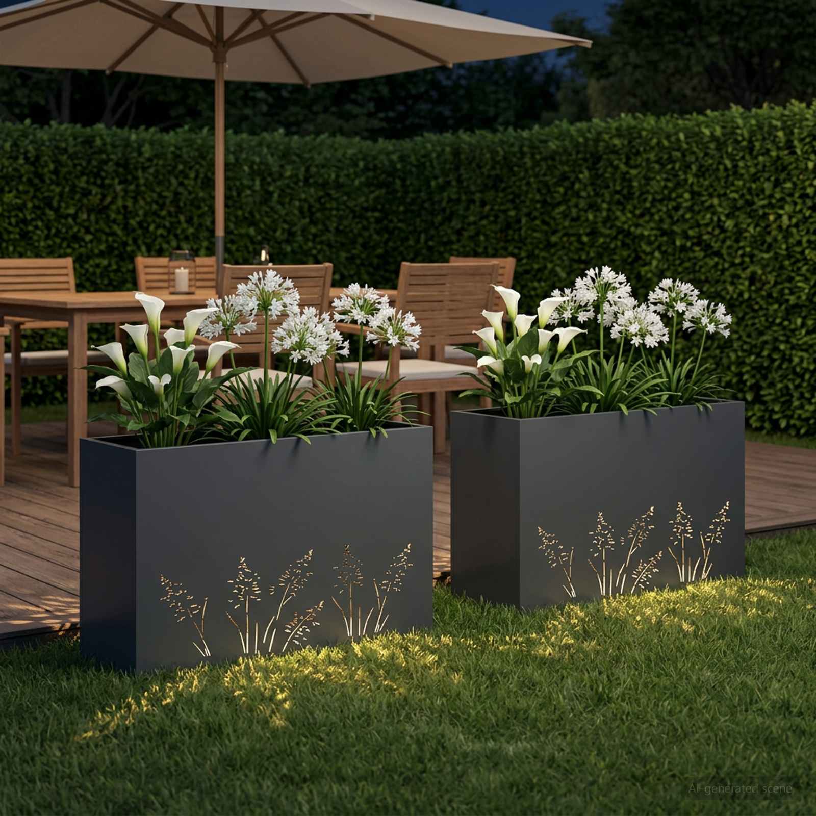 Plantenbak 2 st Antraciet 80 x 30 x 49 cm Koudgewalst staal image 3