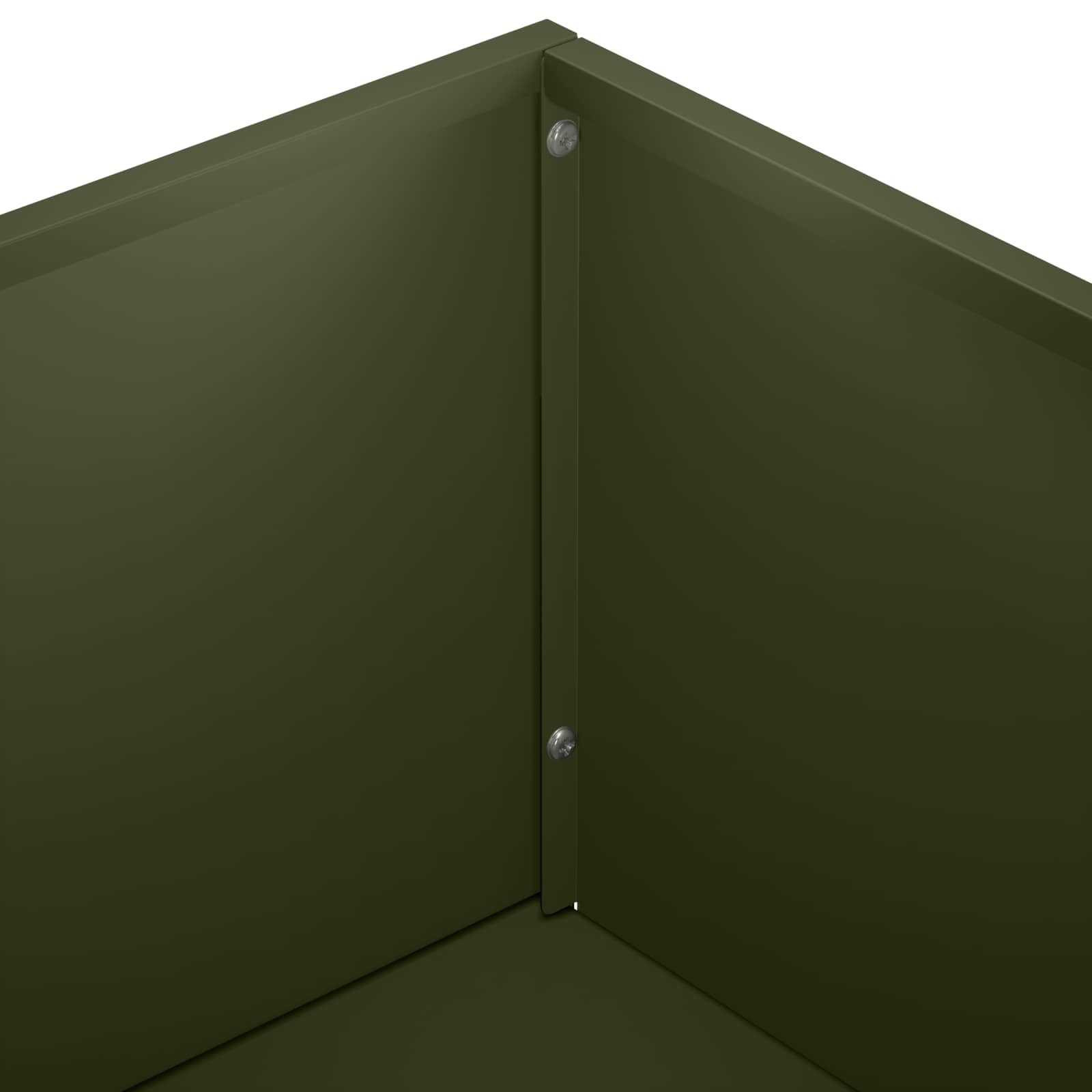 Plantenbak Olijfgroen 80 x 30 x 49 cm Koudgewalst staal image 6