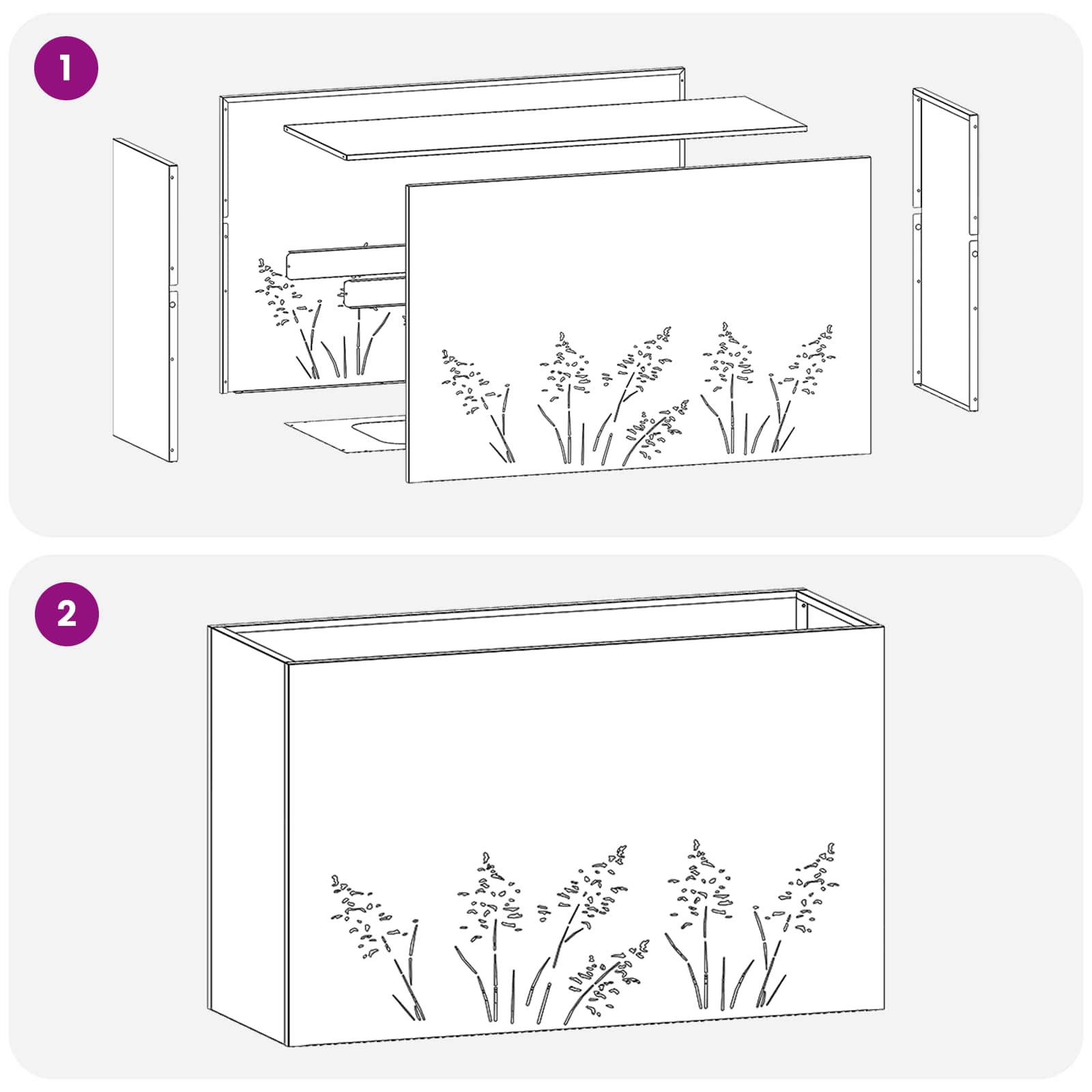 Plantenbak Olijfgroen 80 x 30 x 49 cm Koudgewalst staal image 9