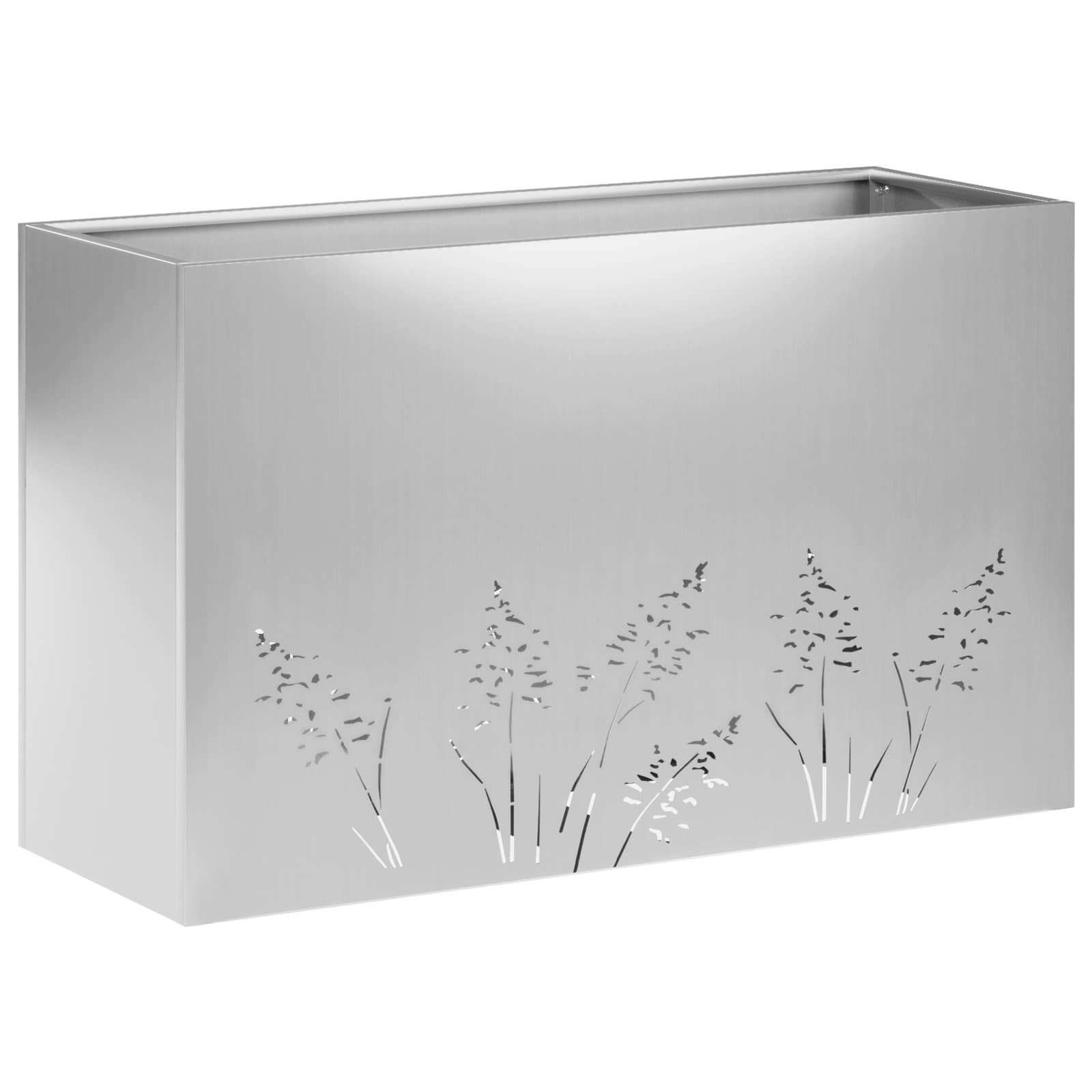 Plantenbak 2 st zilver 80 x 30 x 49 cm Gegalvaniseerd staal image 4