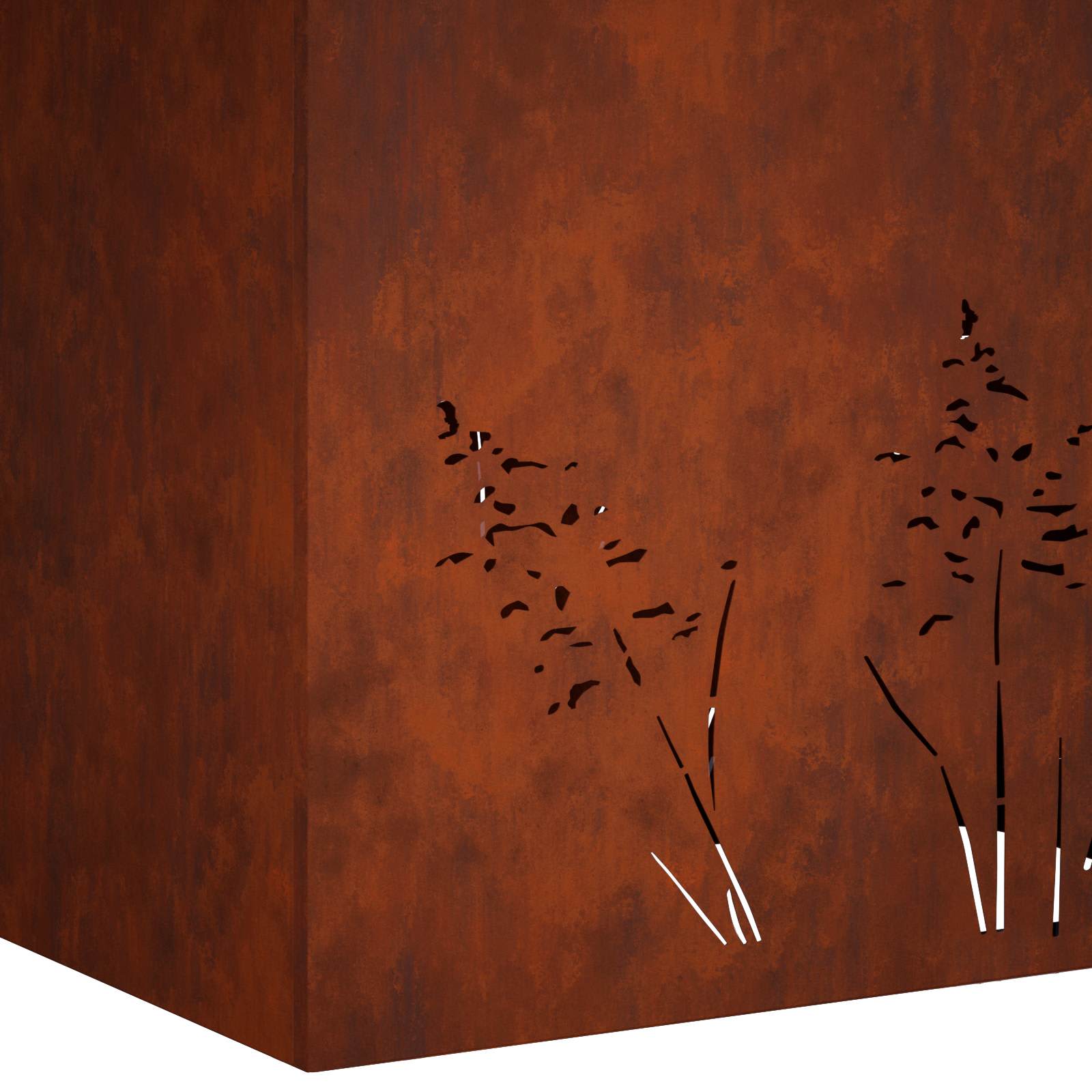 Plantenbak 2 st Roestkleurig 80 x 30 x 49 cm weervast staal image 9
