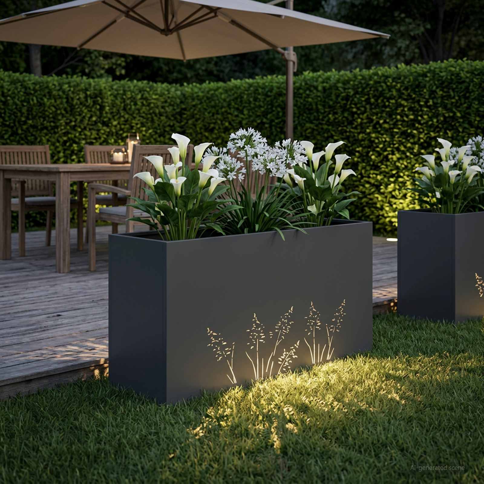 Plantenbak Antraciet 100 x 20 x 49 cm Koudgewalst staal image 3