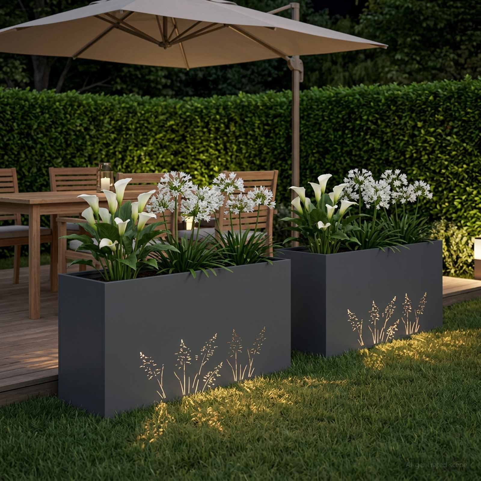 Plantenbak 2 st Antraciet 100 x 20 x 49 cm Koudgewalst staal image 3