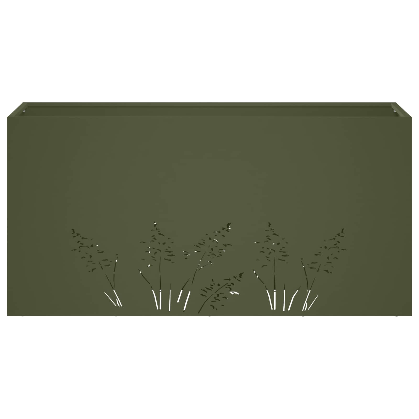 Plantenbak 2 st Olijfgroen 100 x 20 x 49 cm Koudgewalst staal image 5