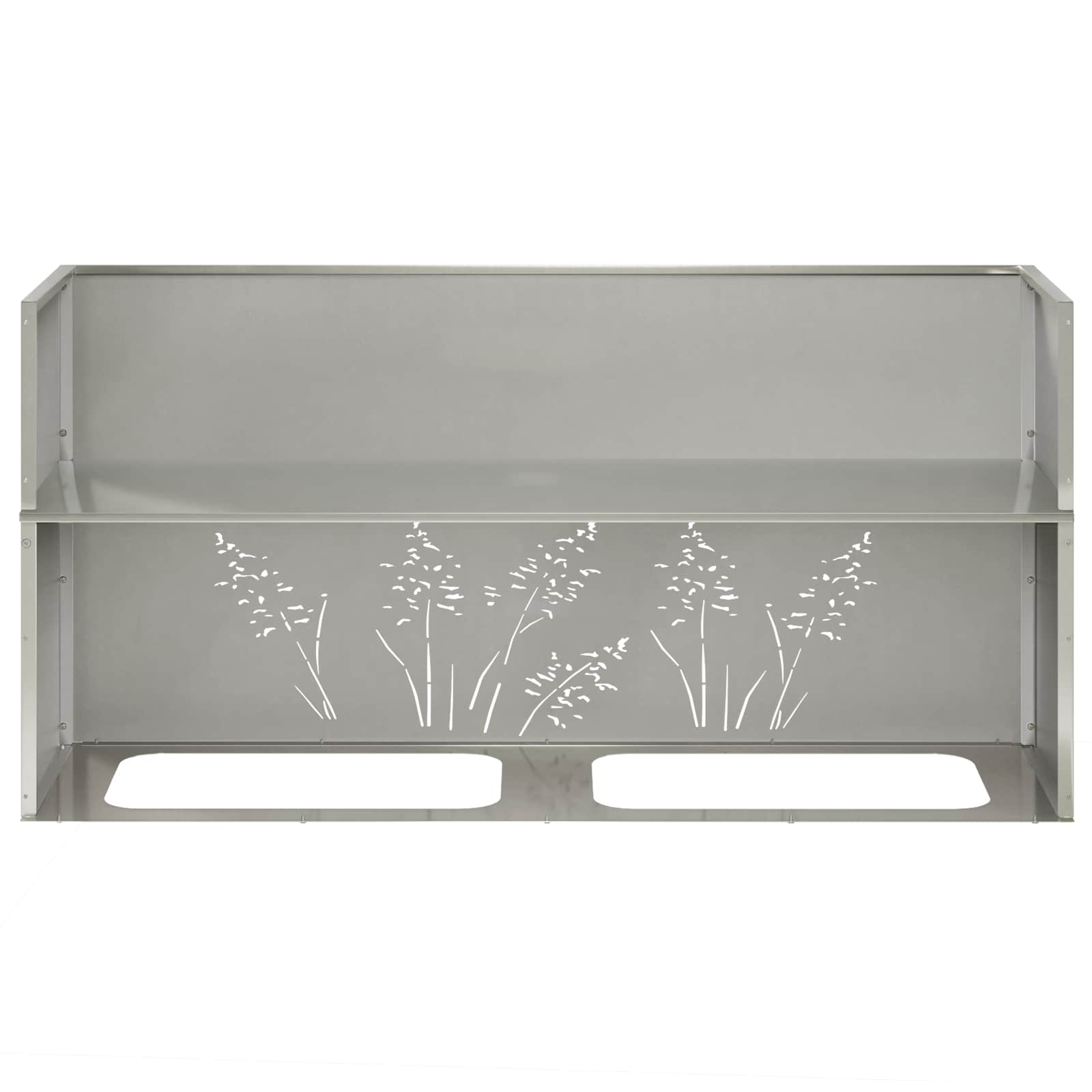 Plantenbak 2 st zilver 100 x 20 x 49 cm Roestvrij staal image 9