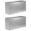 vidaXL Aia istutuspot 2 tk H&otilde;bedane 100 x 20 x 49 cm Tsingitud teras