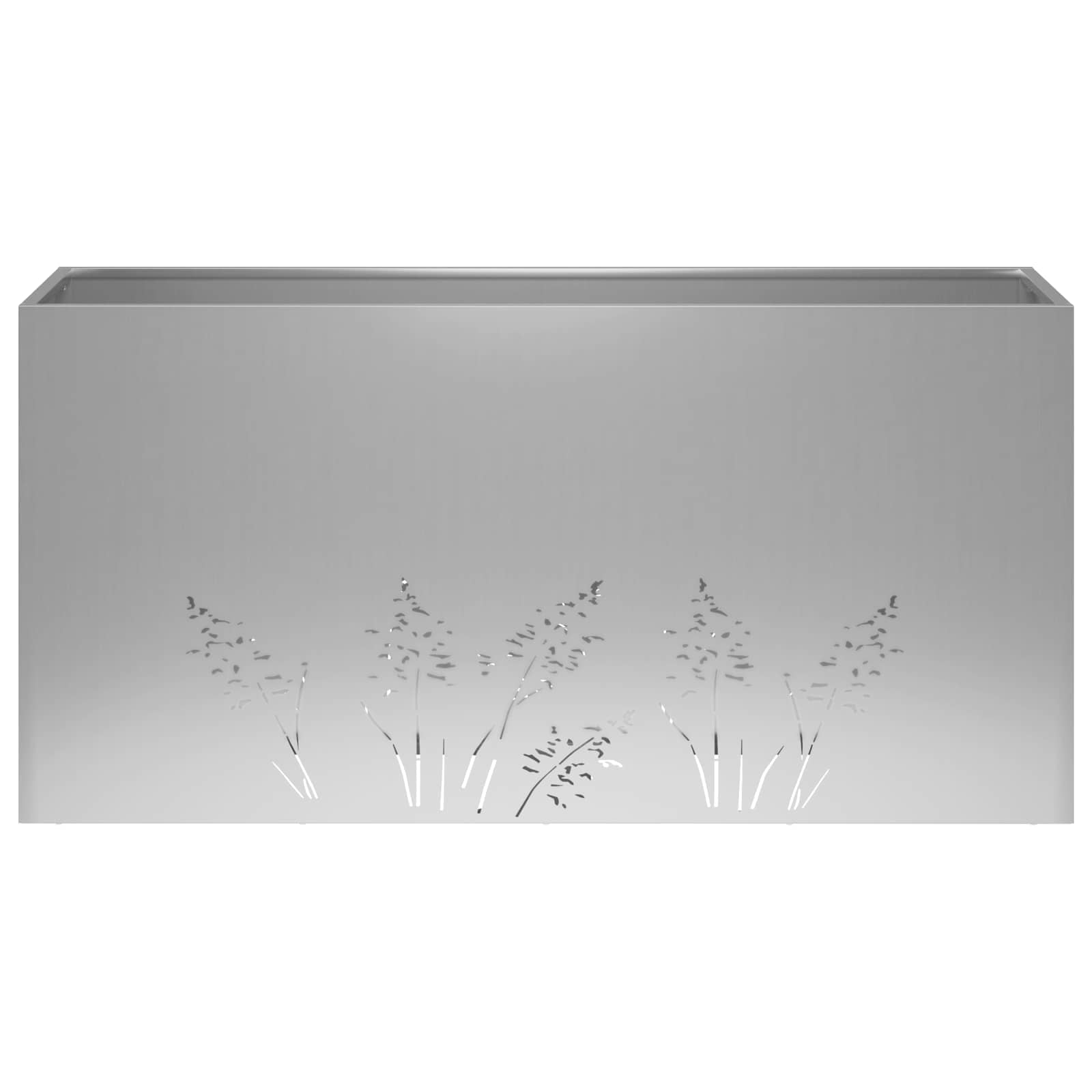 Plantenbak 2 st zilver 100 x 20 x 49 cm Gegalvaniseerd staal image 5
