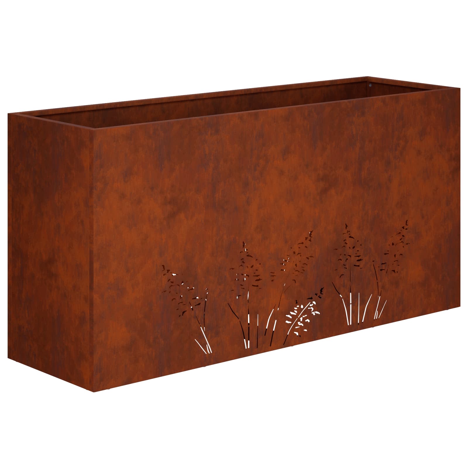 Plantenbak 2 st Roestkleurig 100 x 20 x 49 cm weervast staal image 4