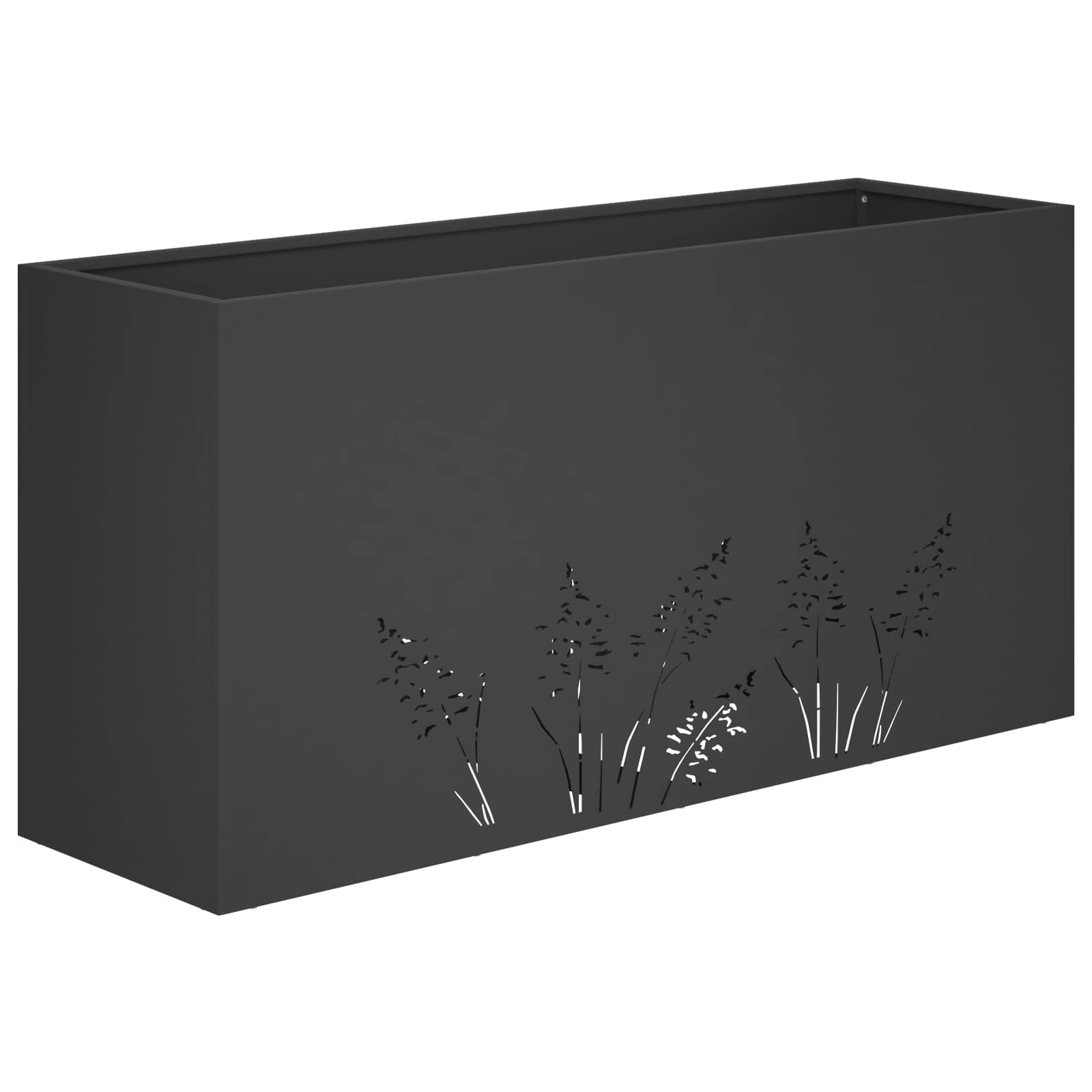 Plantenbak Zwart 100 x 30 x 49 cm Koudgewalst staal image 2