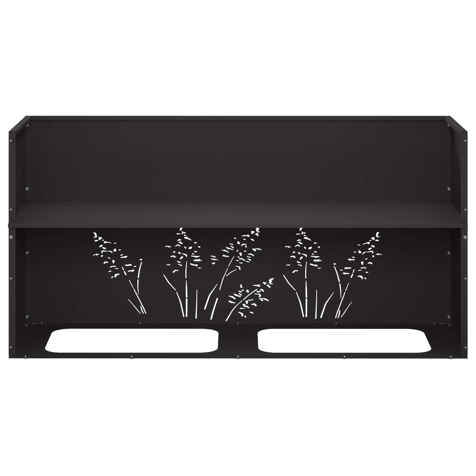 Plantenbak 2 st Zwart 100 x 30 x 49 cm Koudgewalst staal image 9