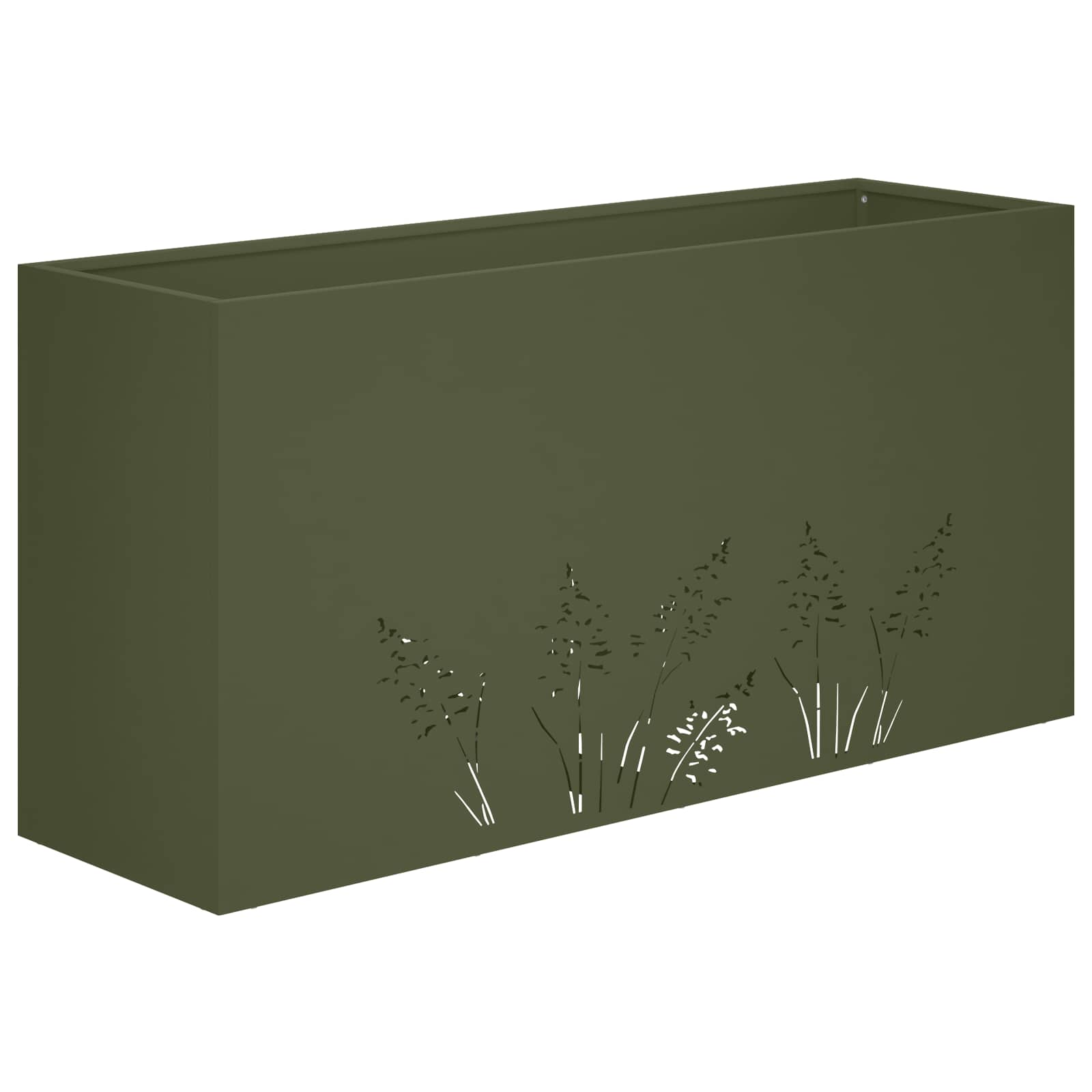 Plantenbak Olijfgroen 100 x 30 x 49 cm Koudgewalst staal image 2