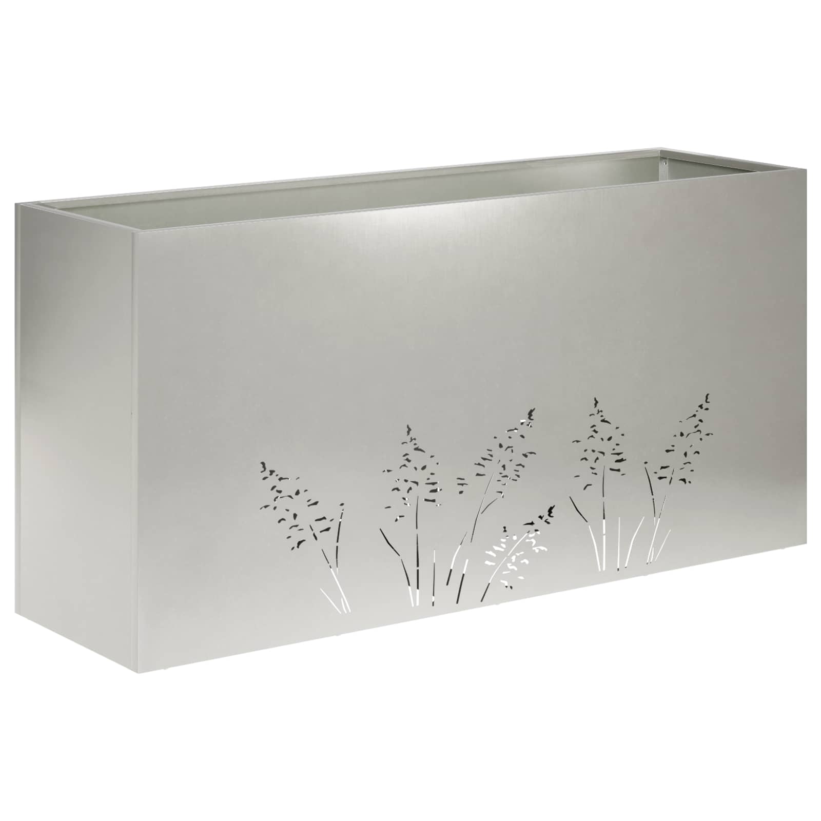 Plantenbak 2 st zilver 100 x 30 x 49 cm Roestvrij staal image 4