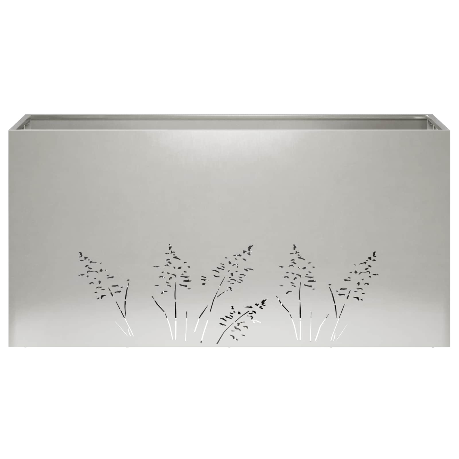 Plantenbak 2 st zilver 100 x 30 x 49 cm Roestvrij staal image 5