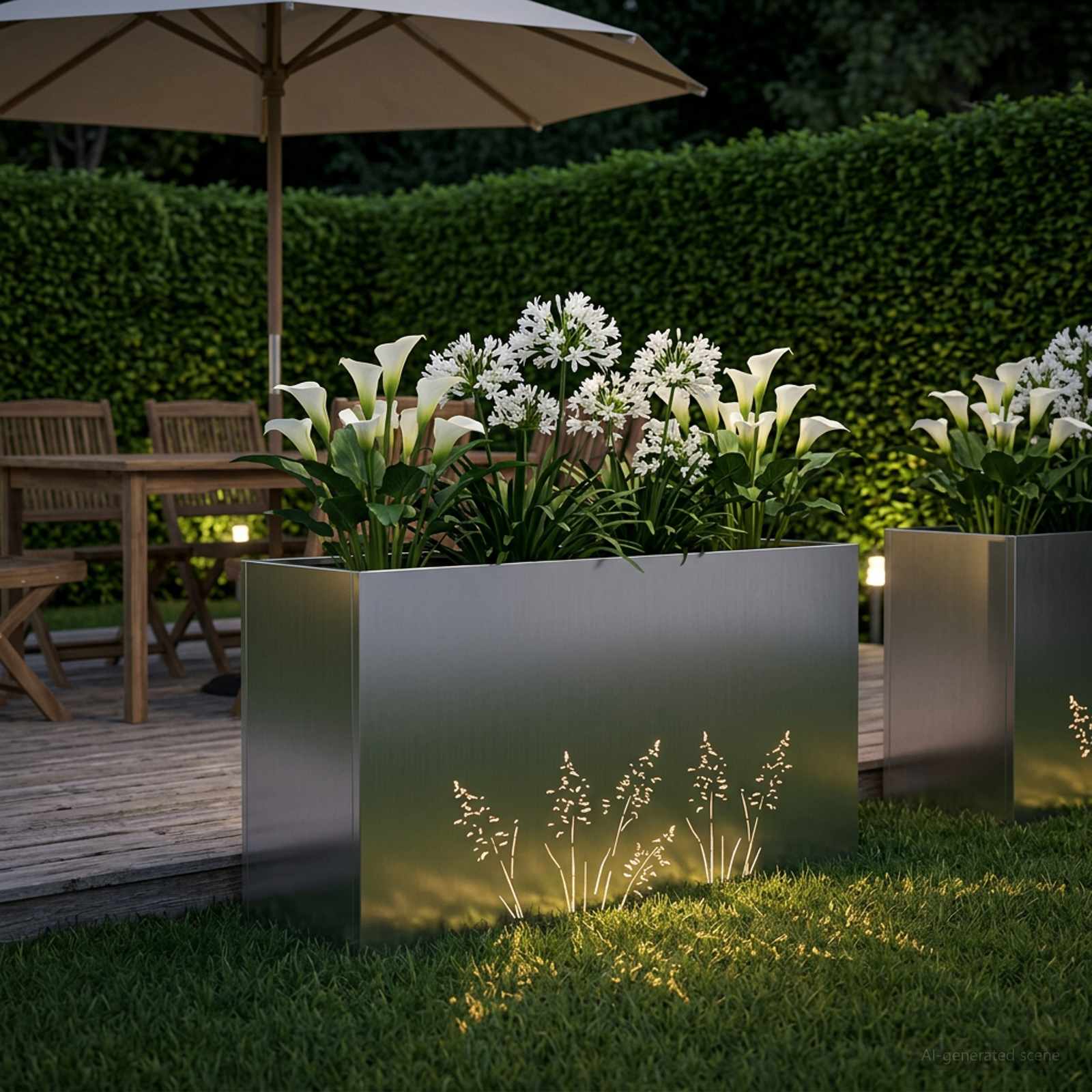 Plantenbak zilver 100 x 30 x 49 cm Gegalvaniseerd staal image 3
