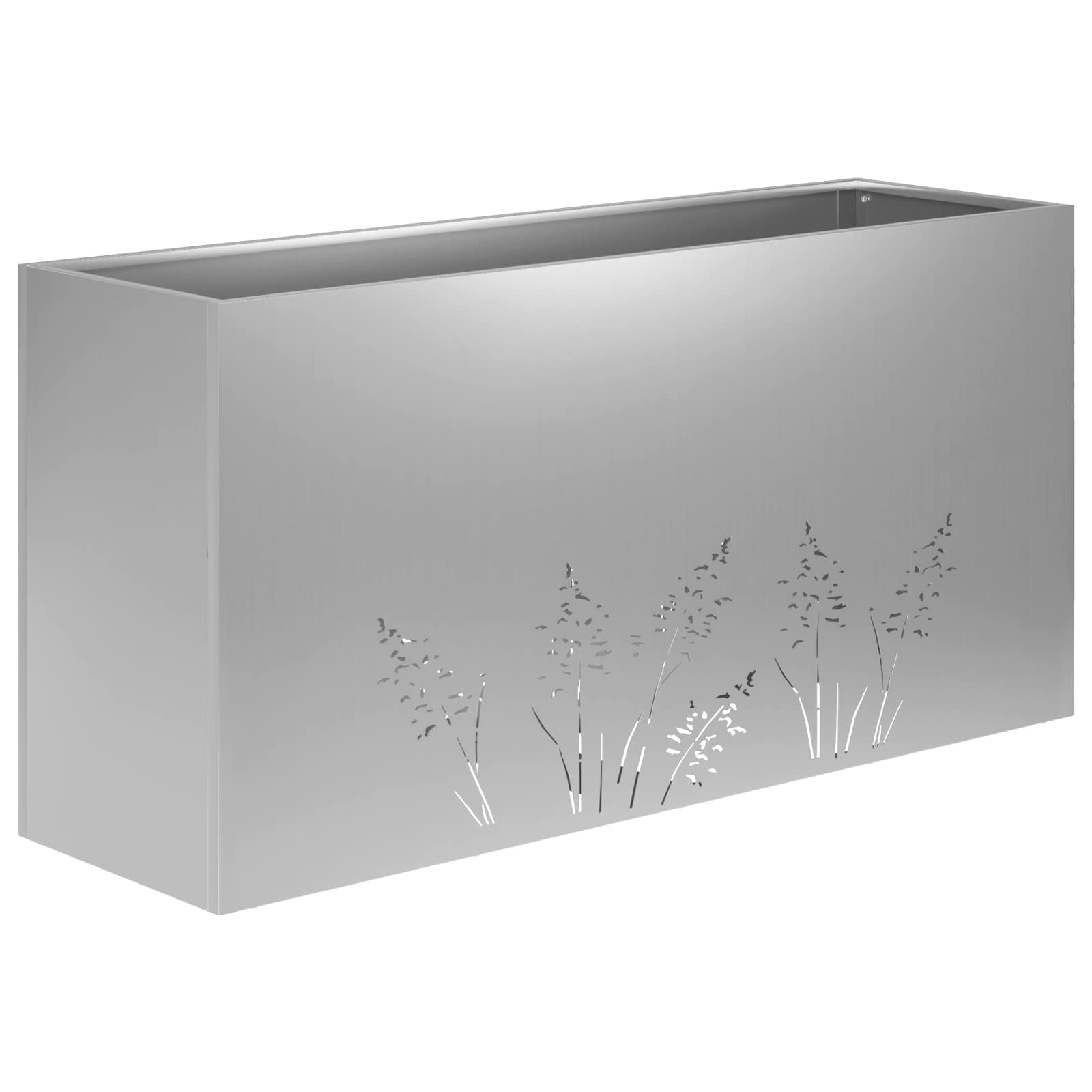 Plantenbak 2 st zilver 100 x 30 x 49 cm Gegalvaniseerd staal image 4